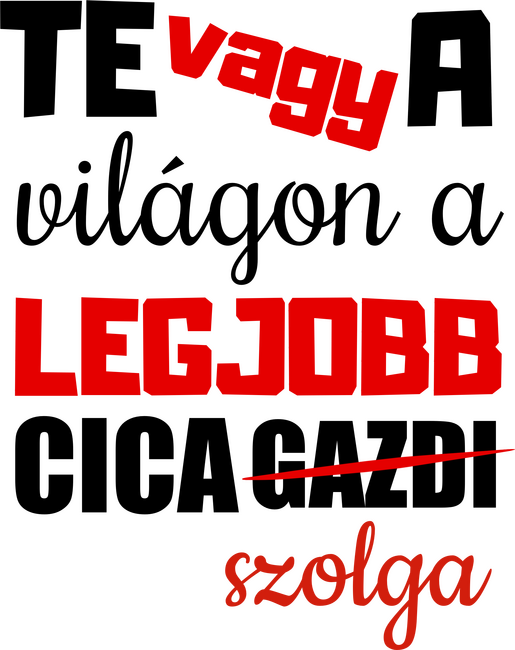 Te vagy a világon a legjobb cicaszolga