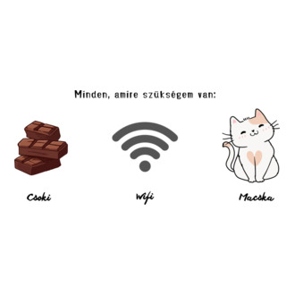 Cicajó! Minden, amire szükségem van: Csoki-Wifi-Macska
