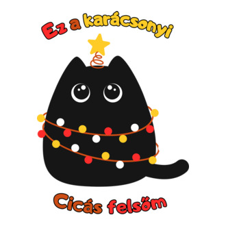 Ez a karácsonyi cicás felsőm