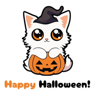 Happy Halloween boszi cica tökkel