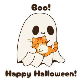 Happy Halloween cuki szellem cicával