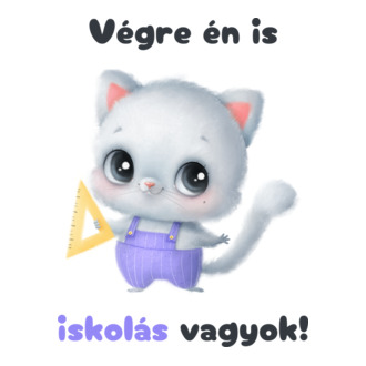 Végre én is iskolás vagyok! cica