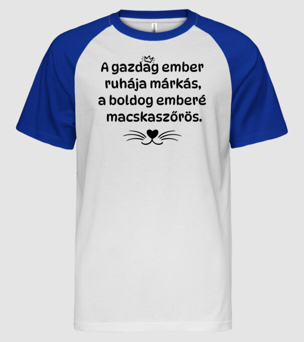  minta fehér/royal pólón