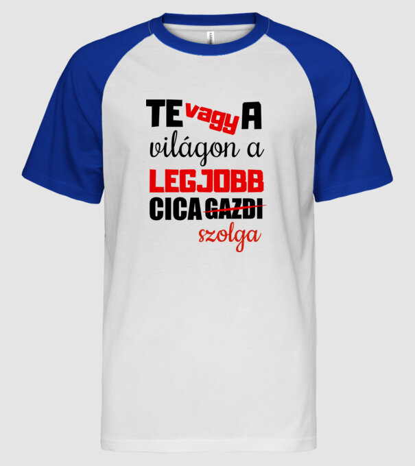  minta fehér/royal pólón