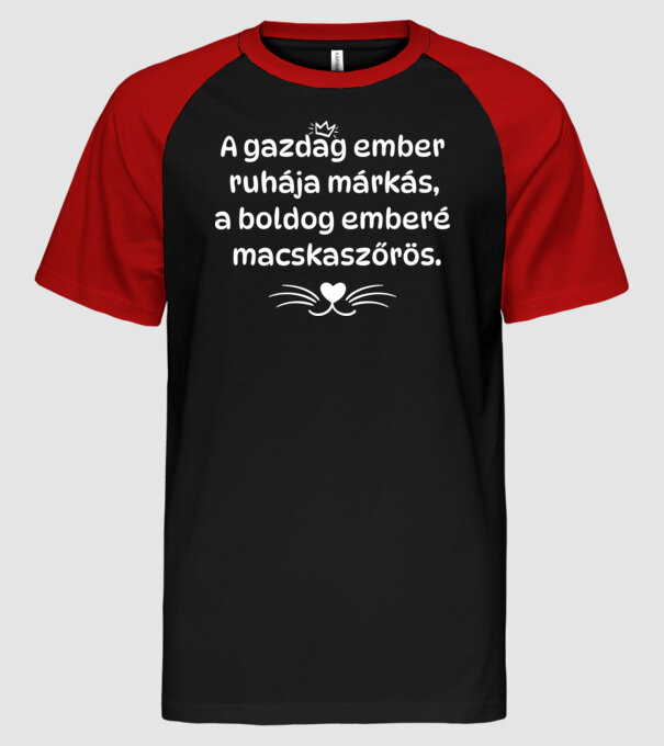  minta fekete/piros pólón