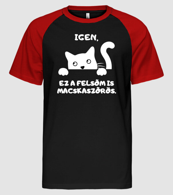  minta fekete/piros pólón