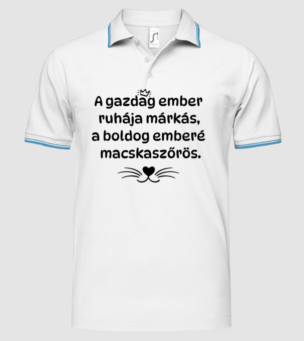  minta fehér pólón