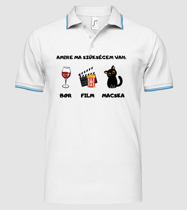  minta fehér pólón