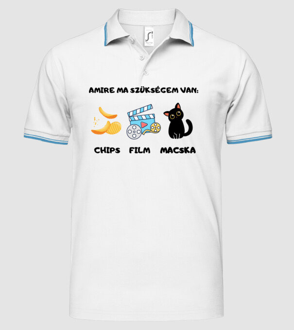  minta fehér pólón