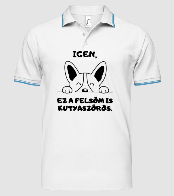  minta fehér pólón