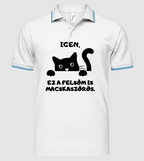  minta fehér pólón