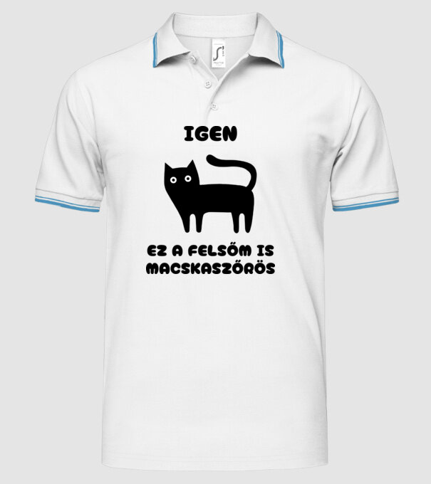  minta fehér pólón