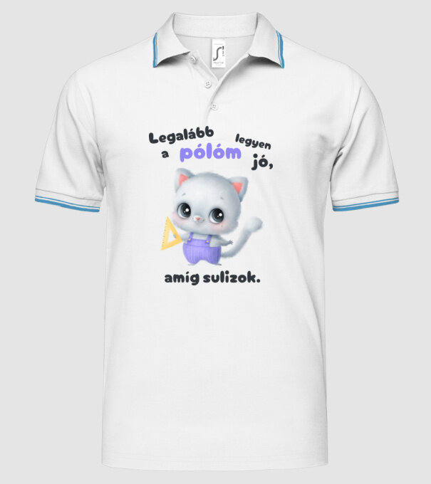  minta fehér pólón