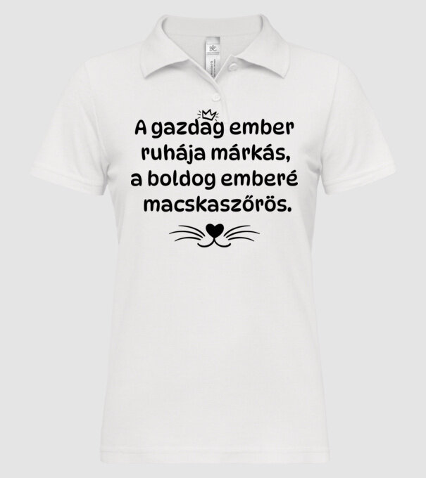  minta fehér pólón