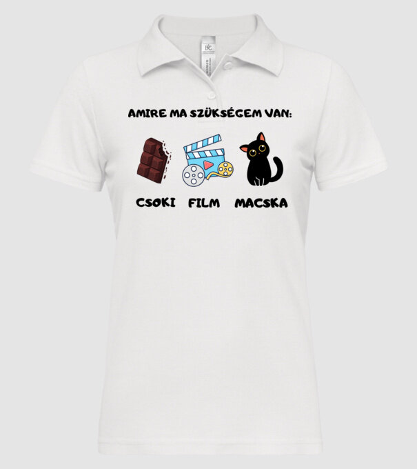  minta fehér pólón