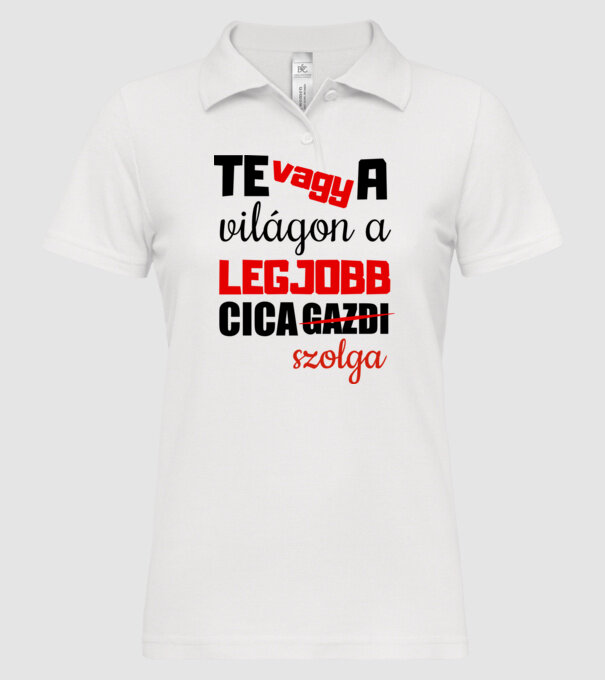  minta fehér pólón