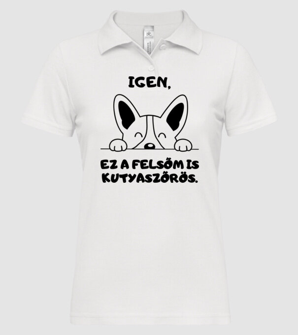  minta fehér pólón