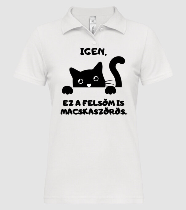  minta fehér pólón