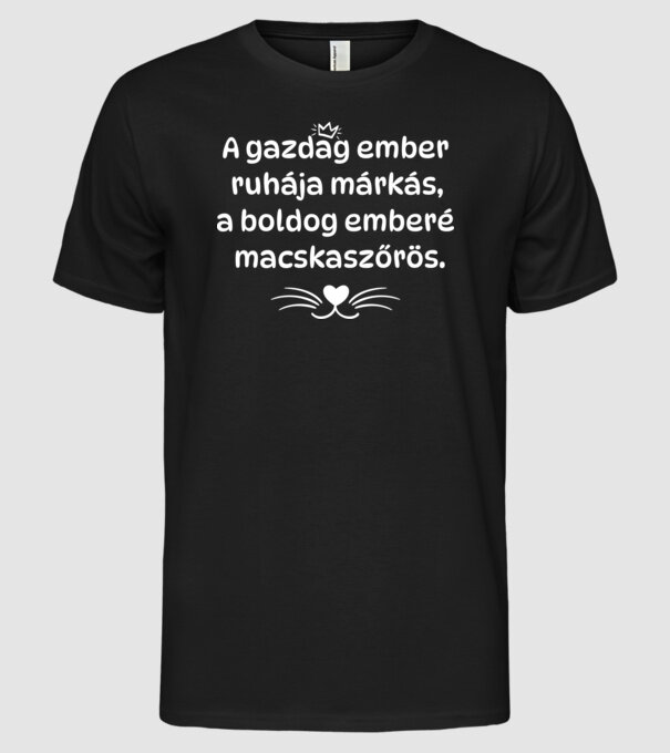  minta fekete pólón