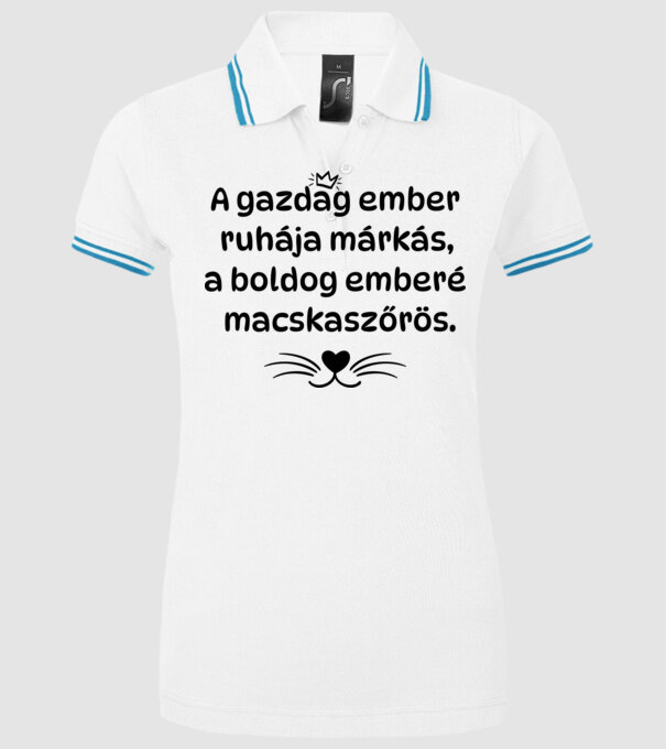  minta fehér pólón
