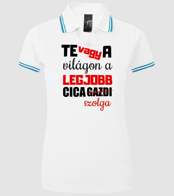  minta fehér pólón