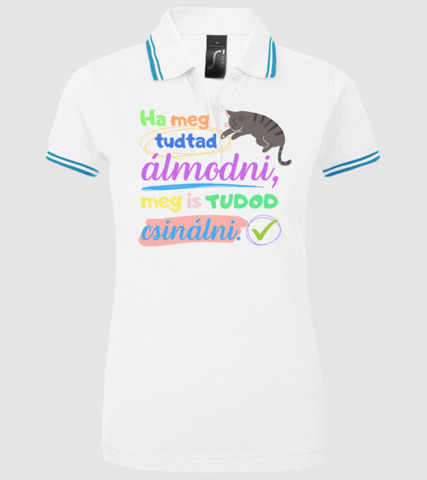  minta fehér pólón