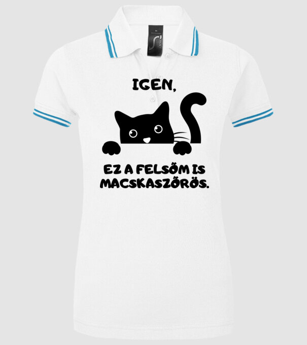  minta fehér pólón