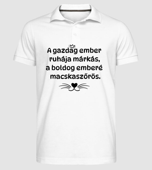  minta fehér pólón