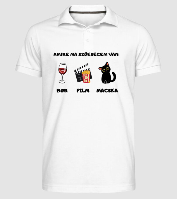  minta fehér pólón