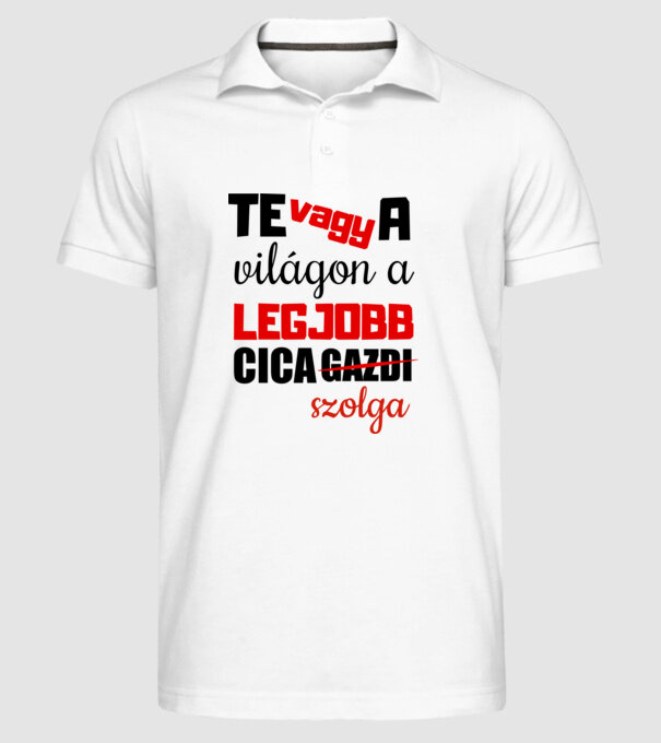  minta fehér pólón