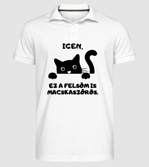  minta fehér pólón