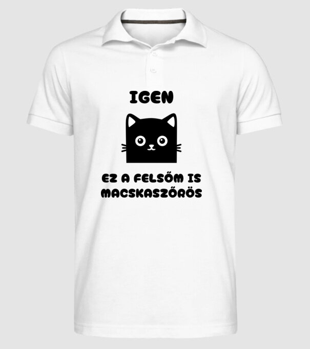  minta fehér pólón