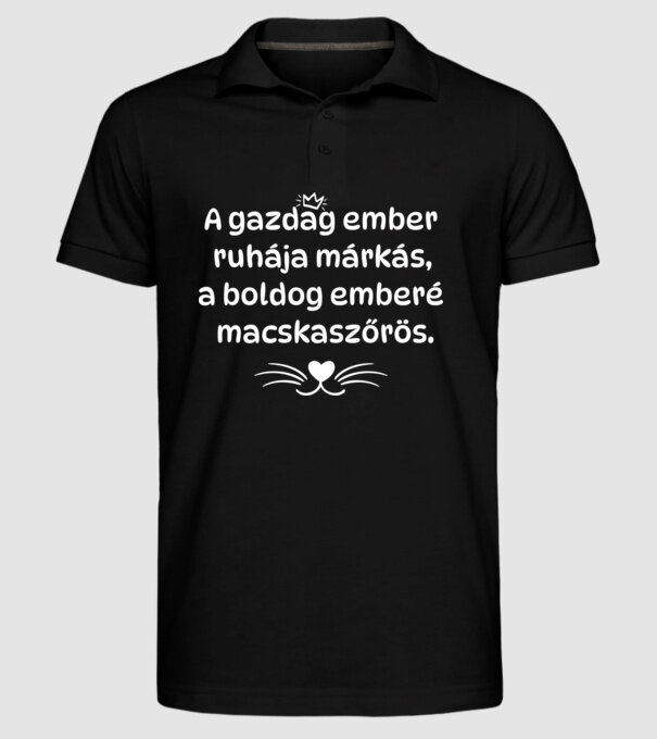  minta fekete pólón