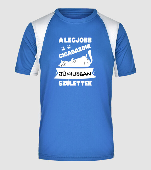  minta királykék pólón