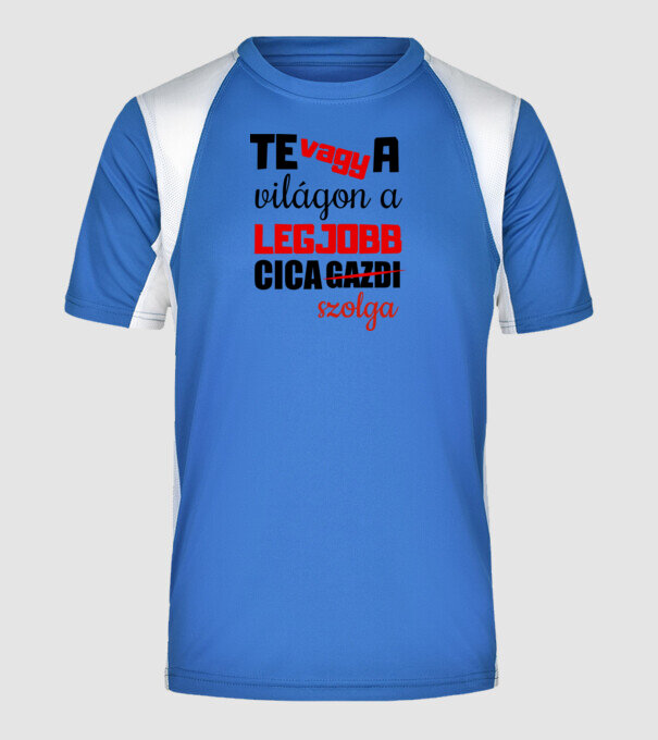  minta királykék pólón
