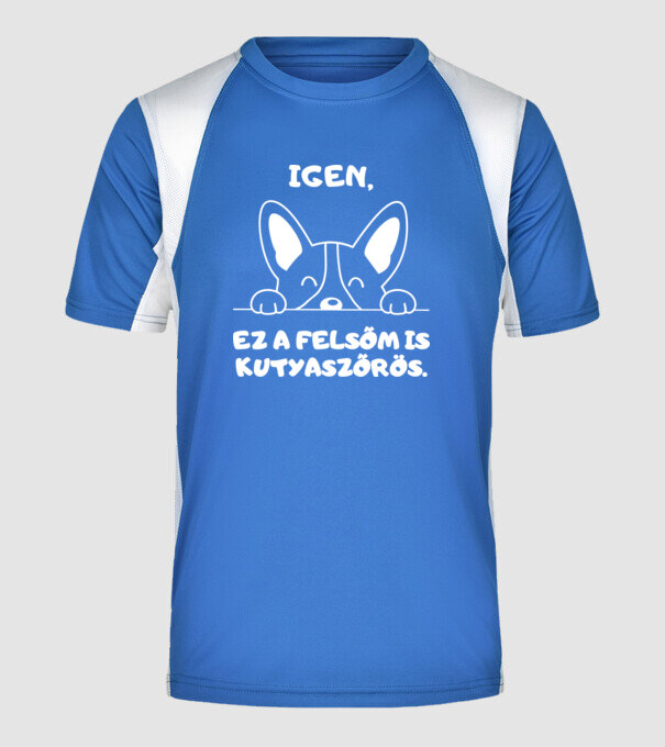  minta királykék pólón