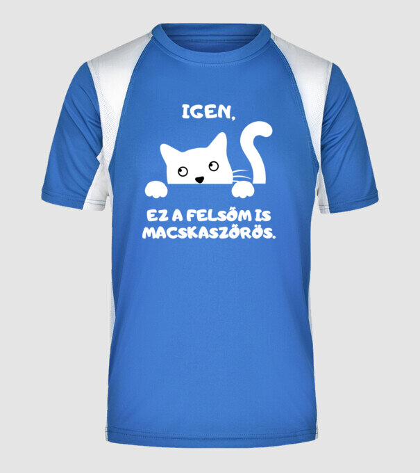  minta királykék pólón