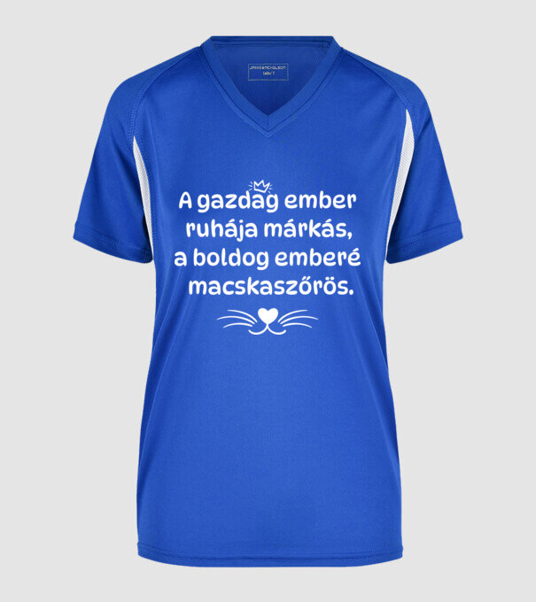  minta királykék pólón