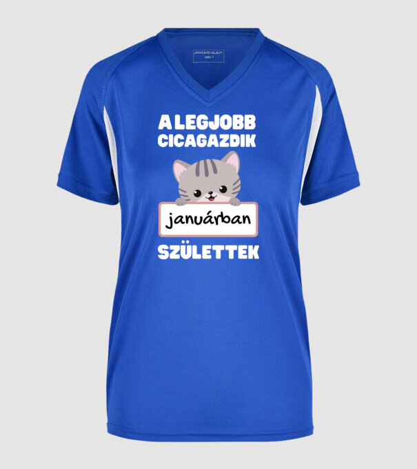  minta királykék pólón