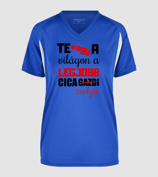  minta királykék pólón