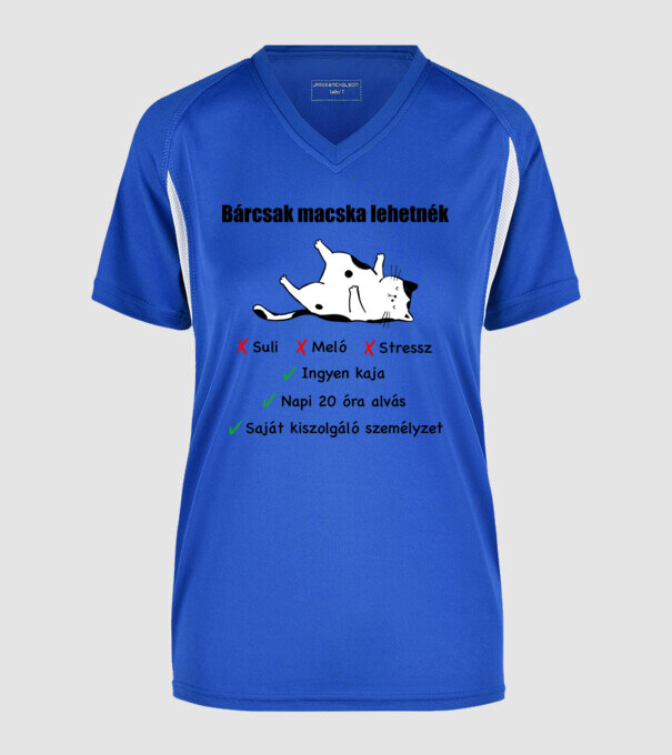  minta királykék pólón