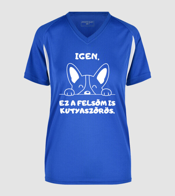  minta királykék pólón